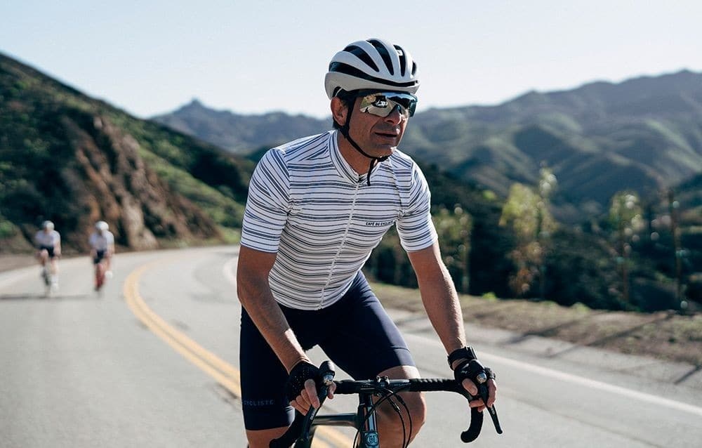 Men's Blue Stripe Cycling Jersey